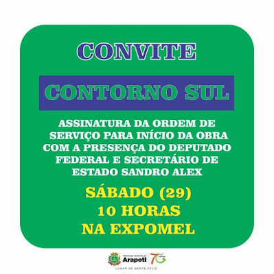 CONTORNO SUL: DEPOIS DE ANOS DE PROMESSAS, ARAPOTI VOLTA A OUVIR QUE “AGORA VAI”